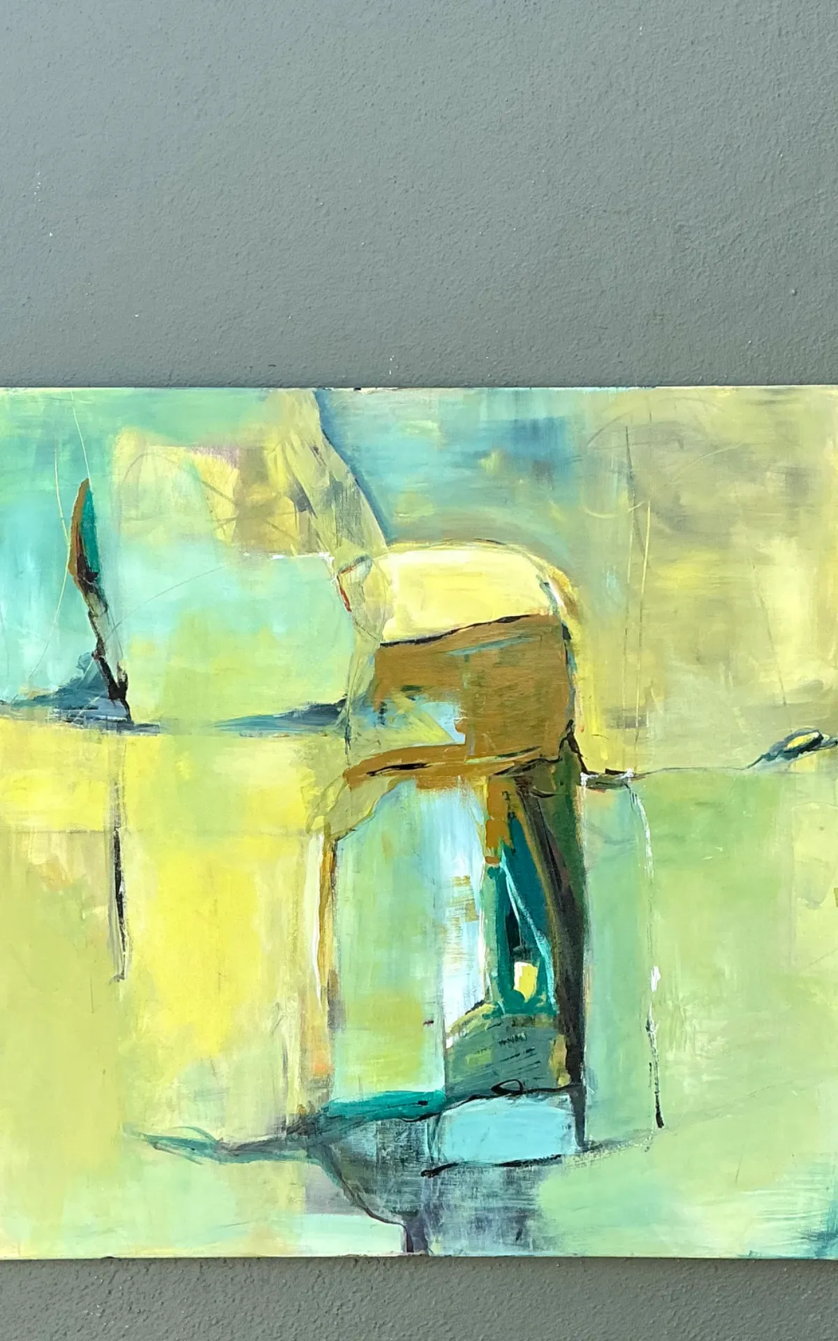 Vintage Abstract Expressionist Oil Painting on Canvas — additional photo 8