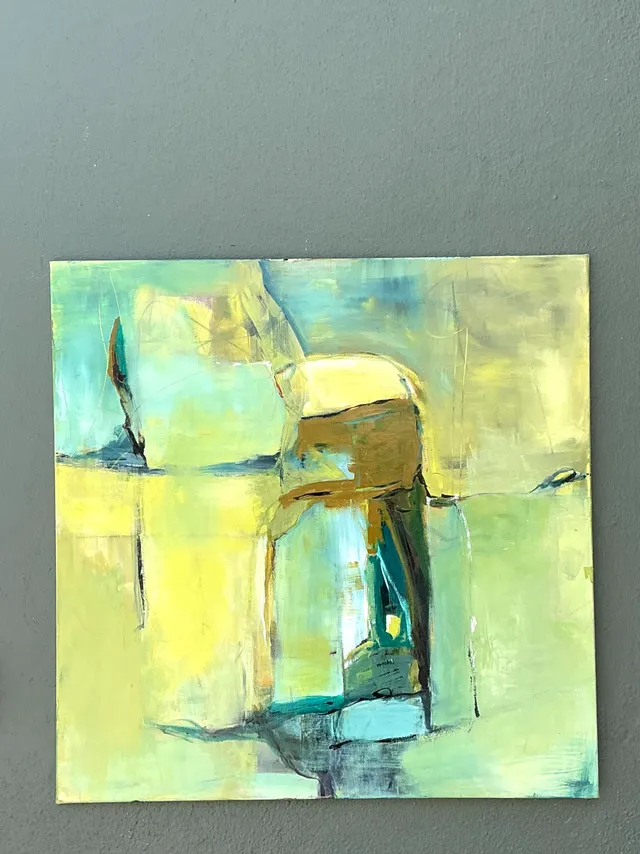 Vintage Abstract Expressionist Oil Painting on Canvas — additional photo 1