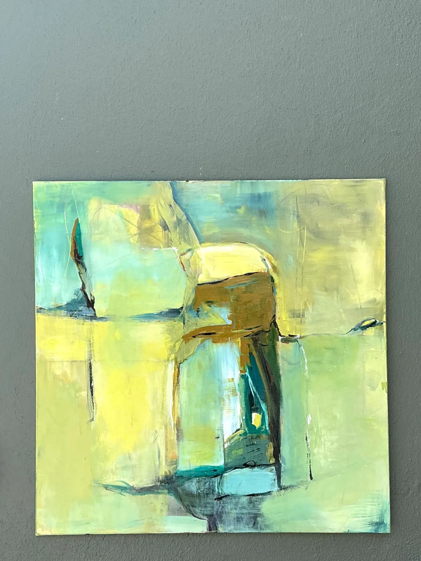 Vintage Abstract Expressionist Oil Painting on Canvas — additional photo 3