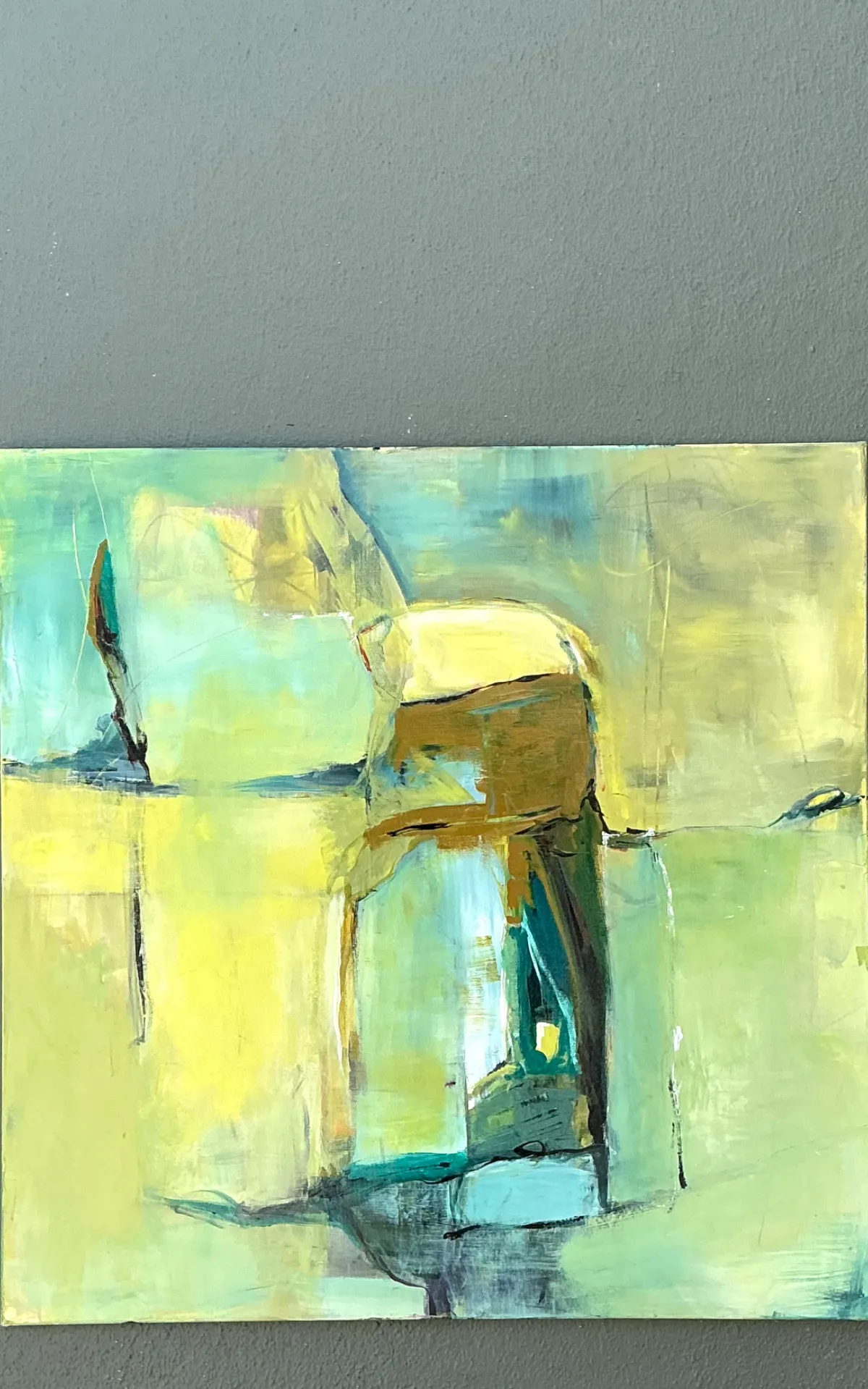 Vintage Abstract Expressionist Oil Painting on Canvas — additional photo 3