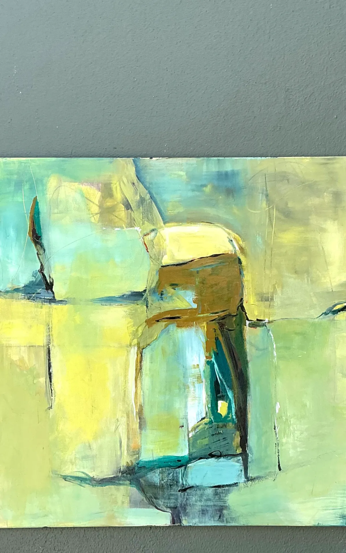 Vintage Abstract Expressionist Oil Painting on Canvas — additional photo 6