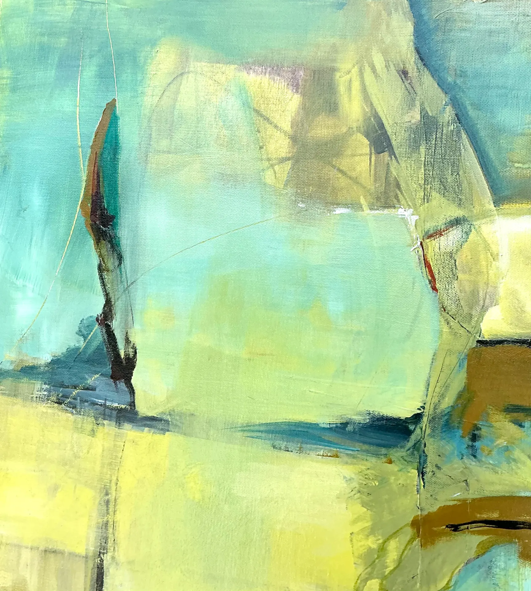 Vintage Abstract Expressionist Oil Painting on Canvas — additional photo 4