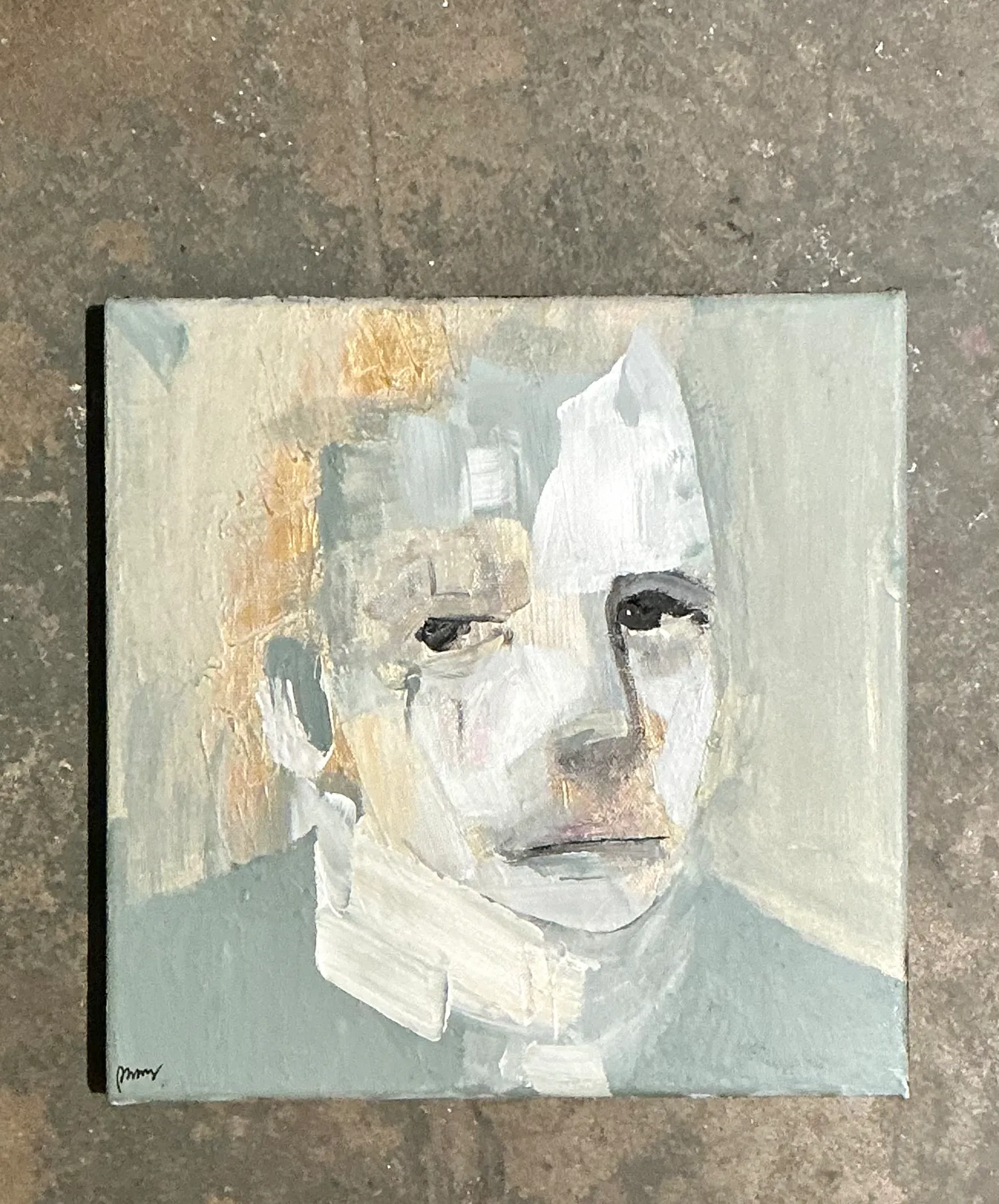 Vintage Abstract Expressionist Portrait Oil on Canvas — additional photo 8
