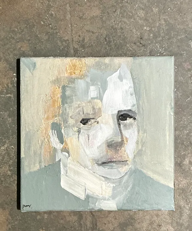Vintage Abstract Expressionist Portrait Oil on Canvas — additional photo 8