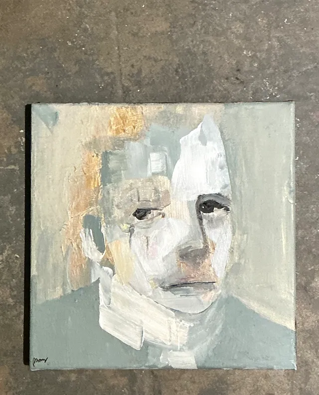 Vintage Abstract Expressionist Portrait Oil on Canvas — additional photo 5