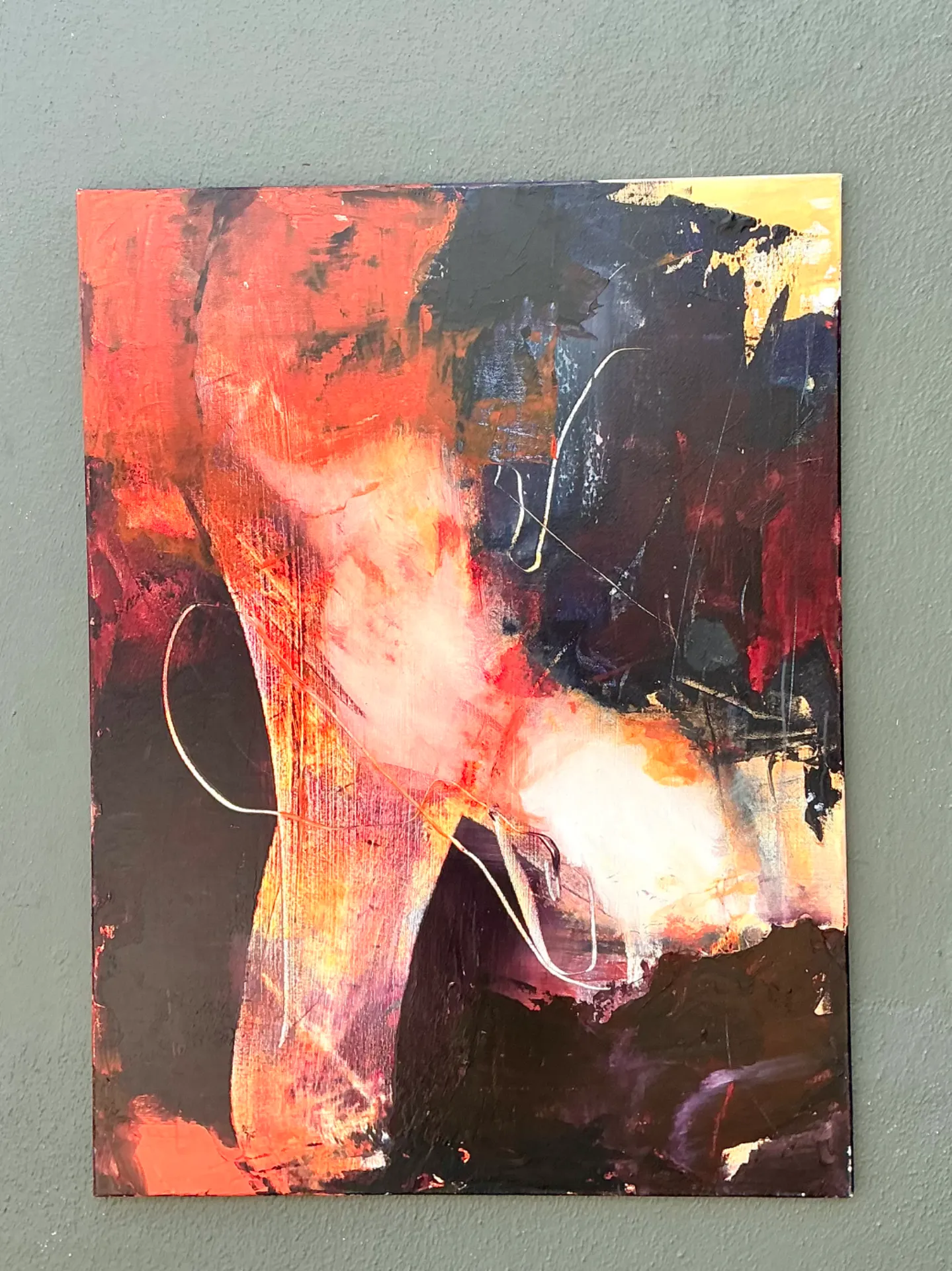 Vintage Abstract Expressionist Oil Painting on Canvas — additional photo 6