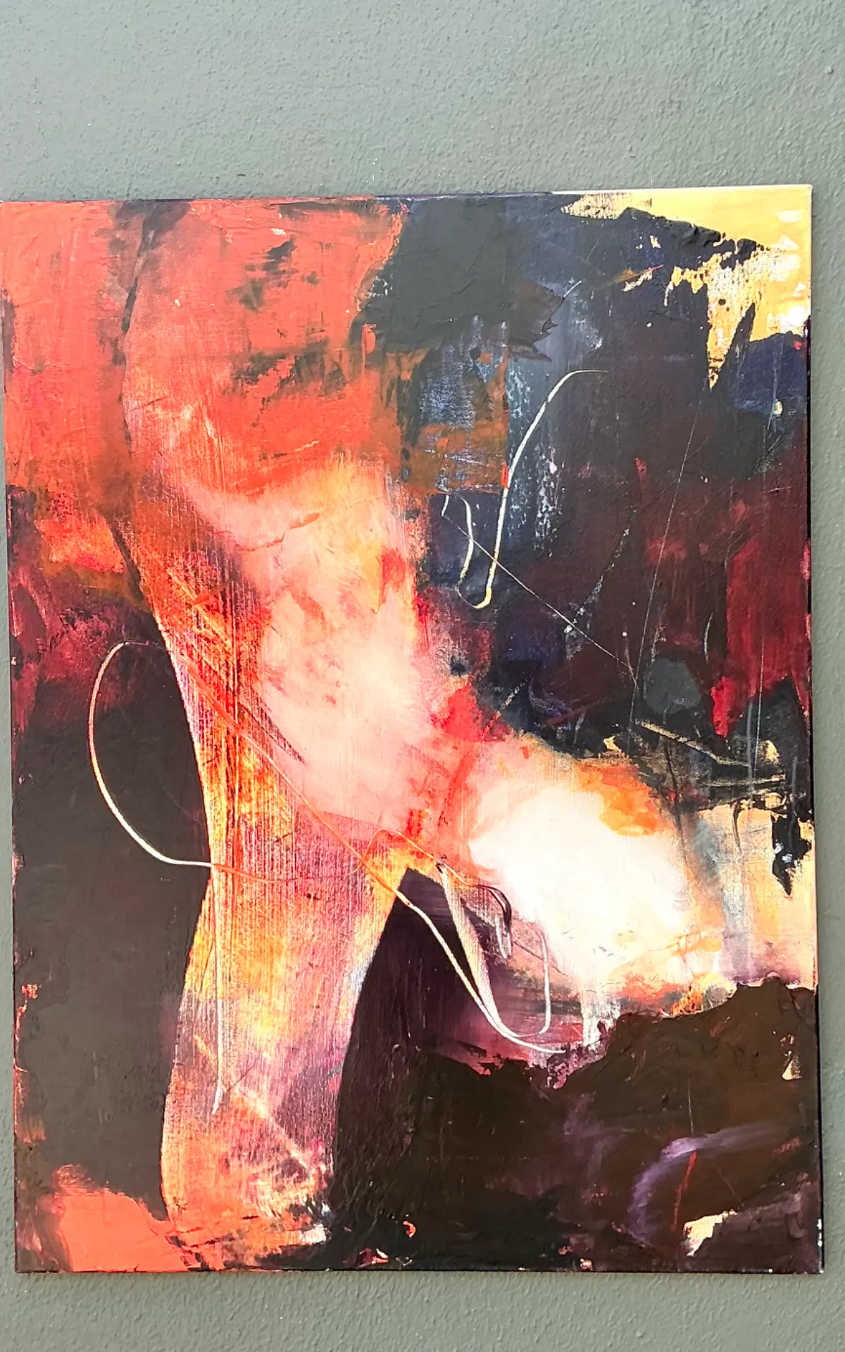 Vintage Abstract Expressionist Oil Painting on Canvas — additional photo 6