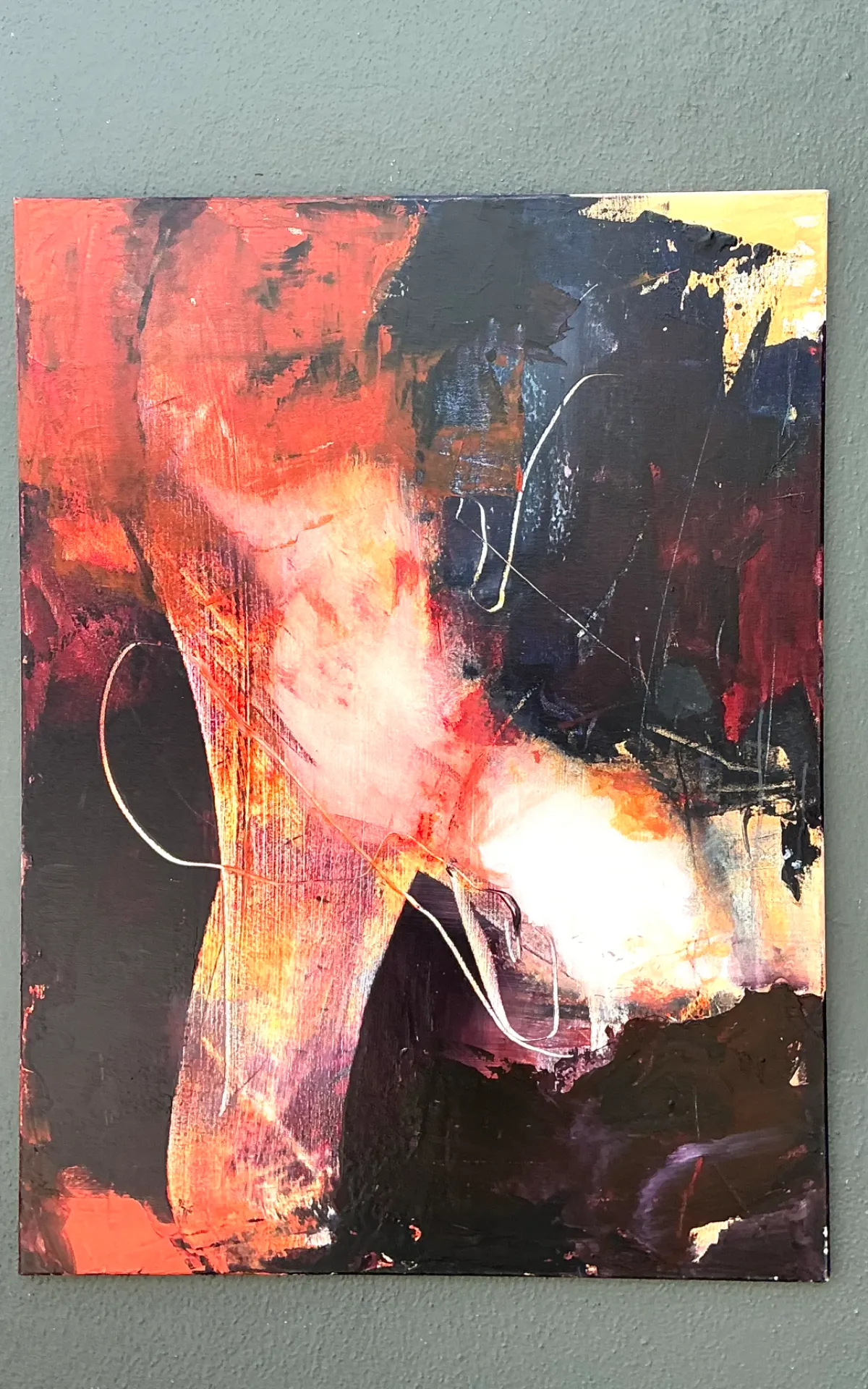Vintage Abstract Expressionist Oil Painting on Canvas — additional photo 4