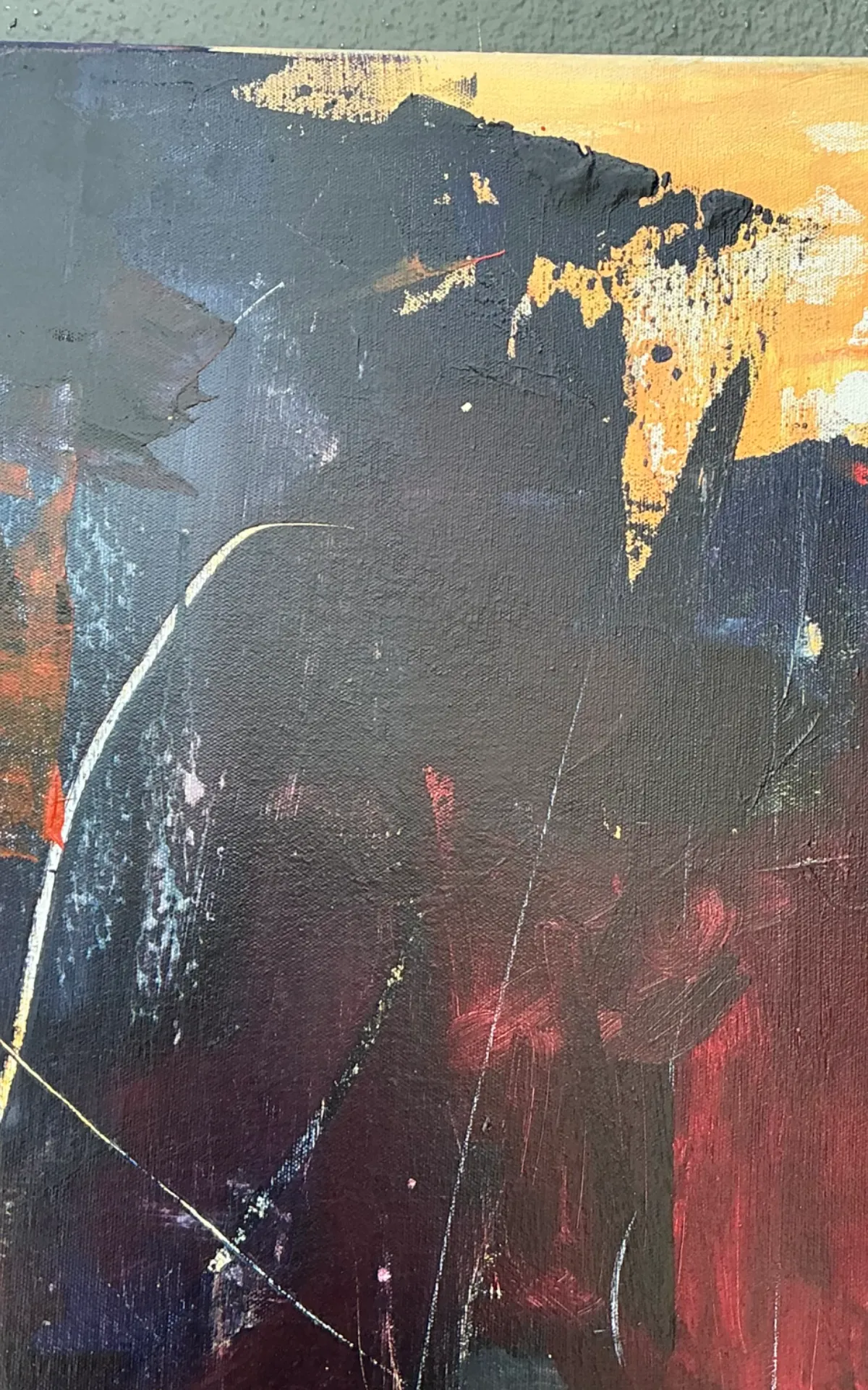 Vintage Abstract Expressionist Oil Painting on Canvas — additional photo 5