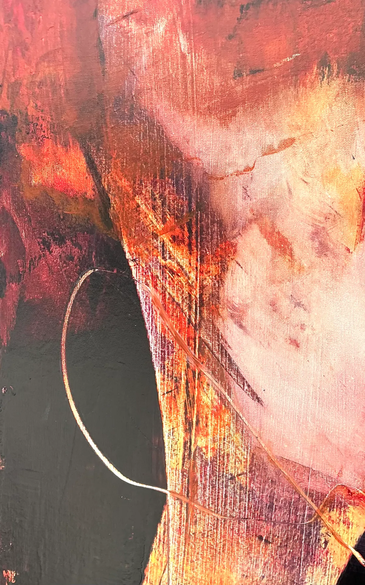 Vintage Abstract Expressionist Oil Painting on Canvas — additional photo 7