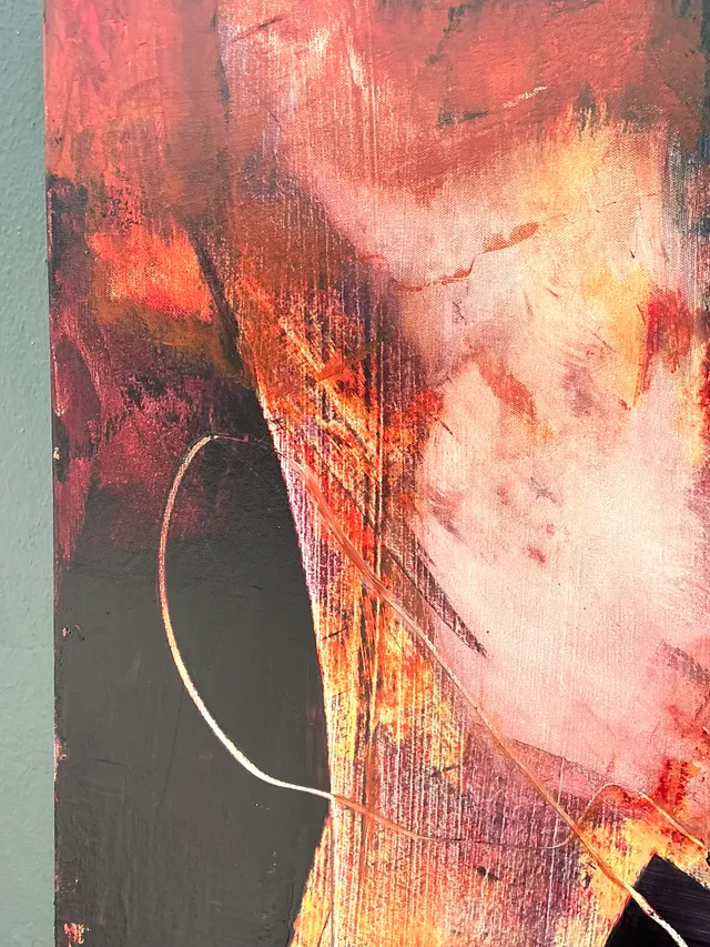 Vintage Abstract Expressionist Oil Painting on Canvas — additional photo 7