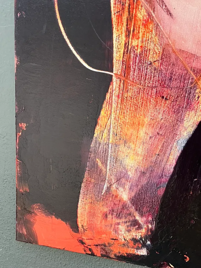 Vintage Abstract Expressionist Oil Painting on Canvas — additional photo 8