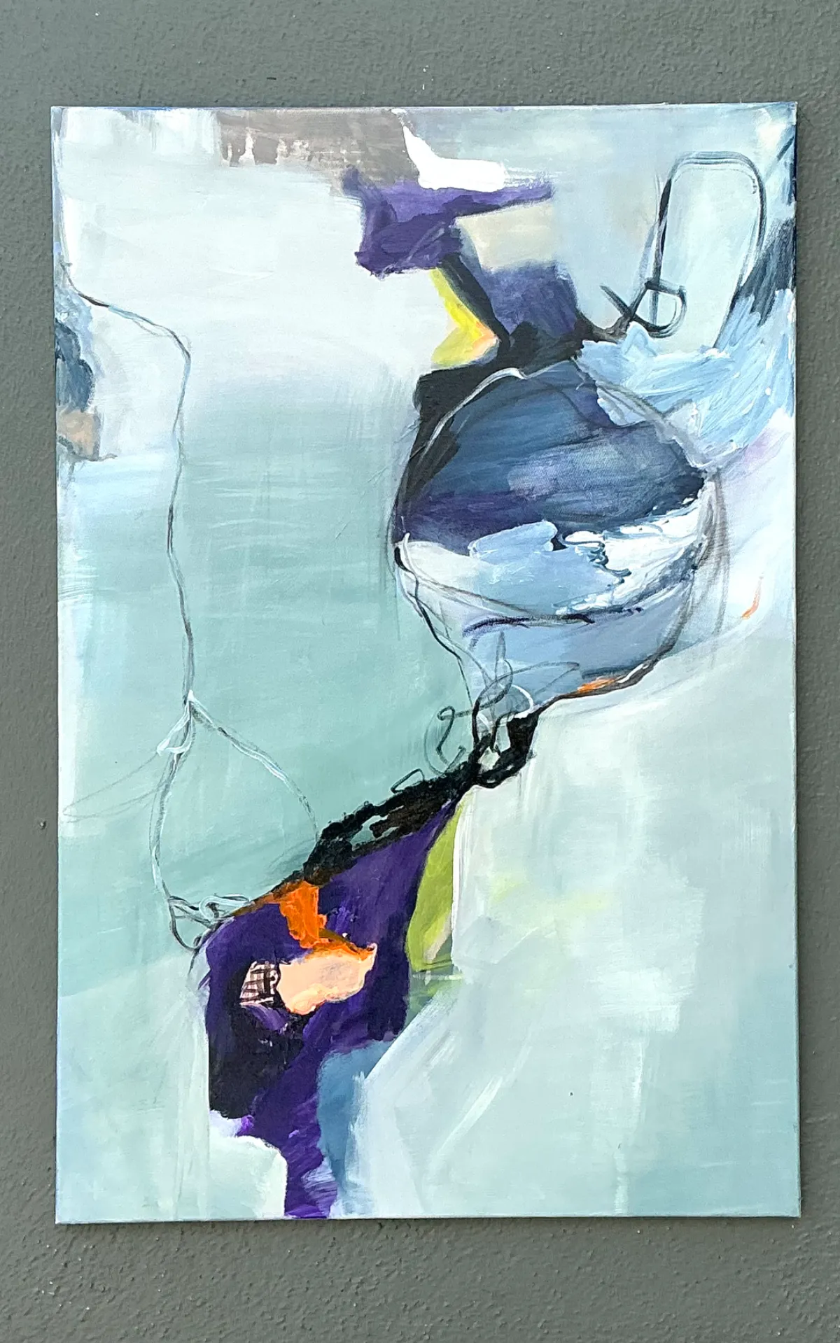 Vintage Abstract Expressionist Oil Painting on Canvas — additional photo 7
