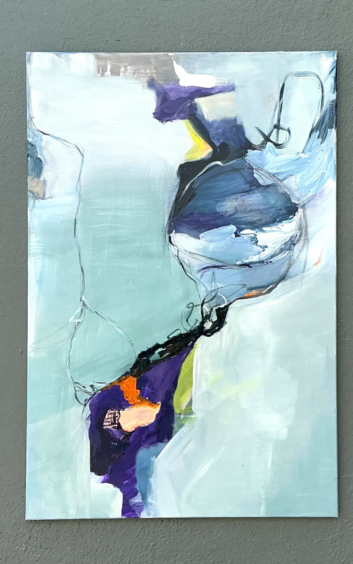 Vintage Abstract Expressionist Oil Painting on Canvas — additional photo 8