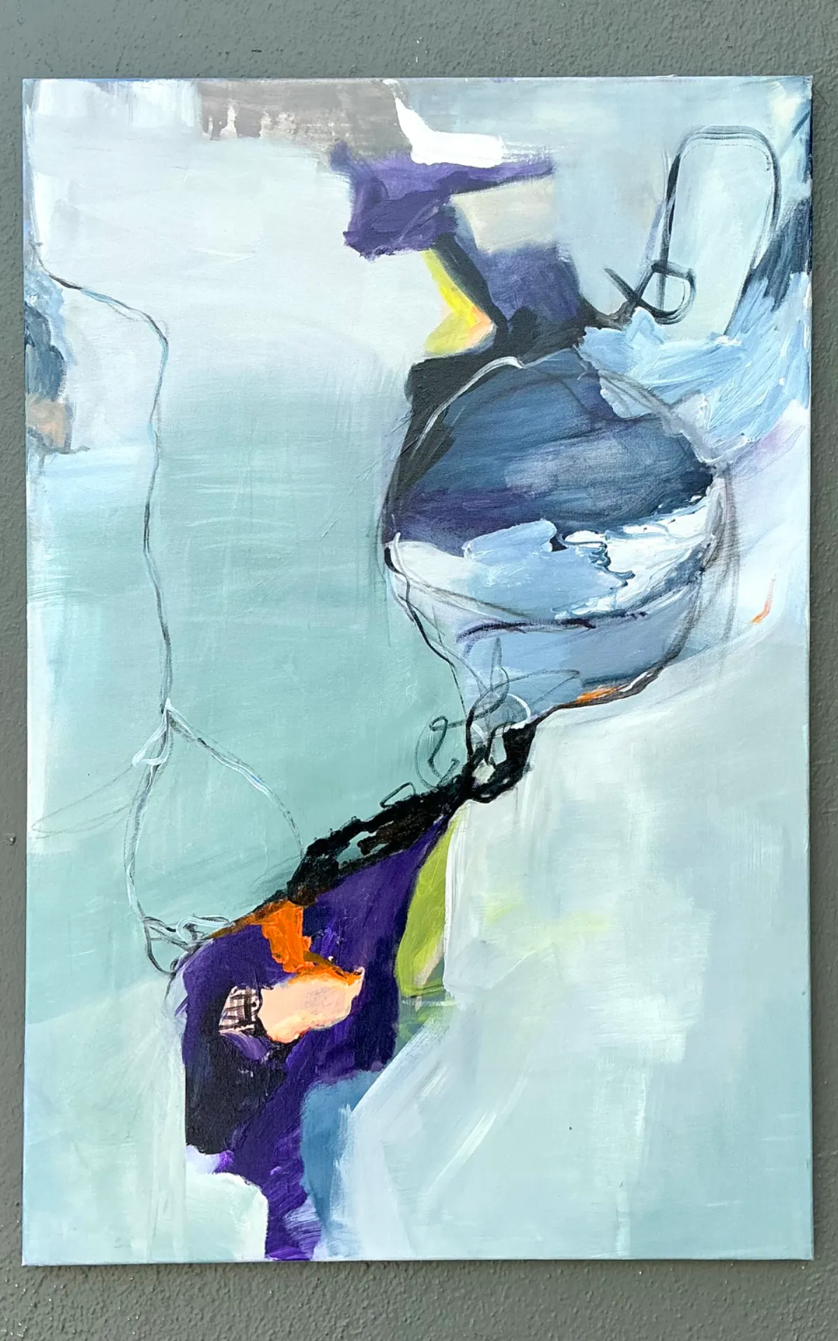 Vintage Abstract Expressionist Oil Painting on Canvas — additional photo 6