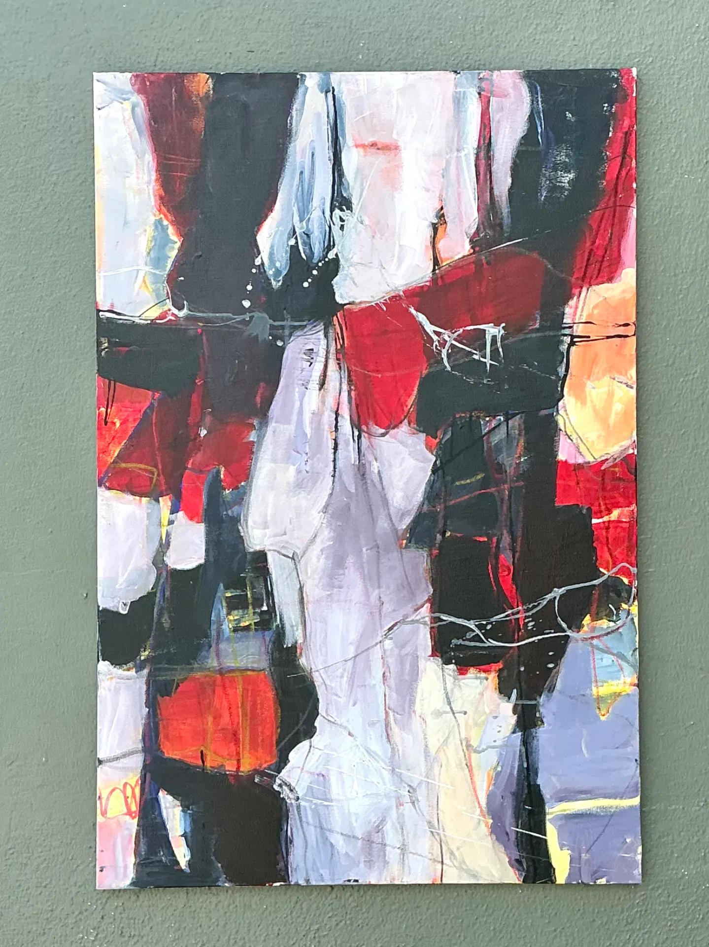 Vintage Abstract Expressionist Oil Painting on Canvas — additional photo 2
