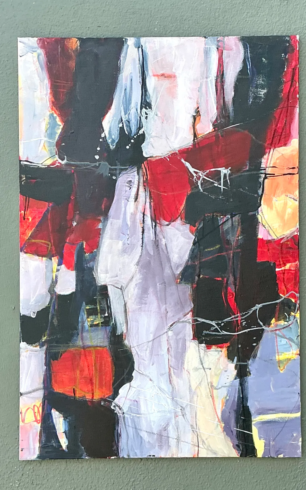 Vintage Abstract Expressionist Oil Painting on Canvas — additional photo 2