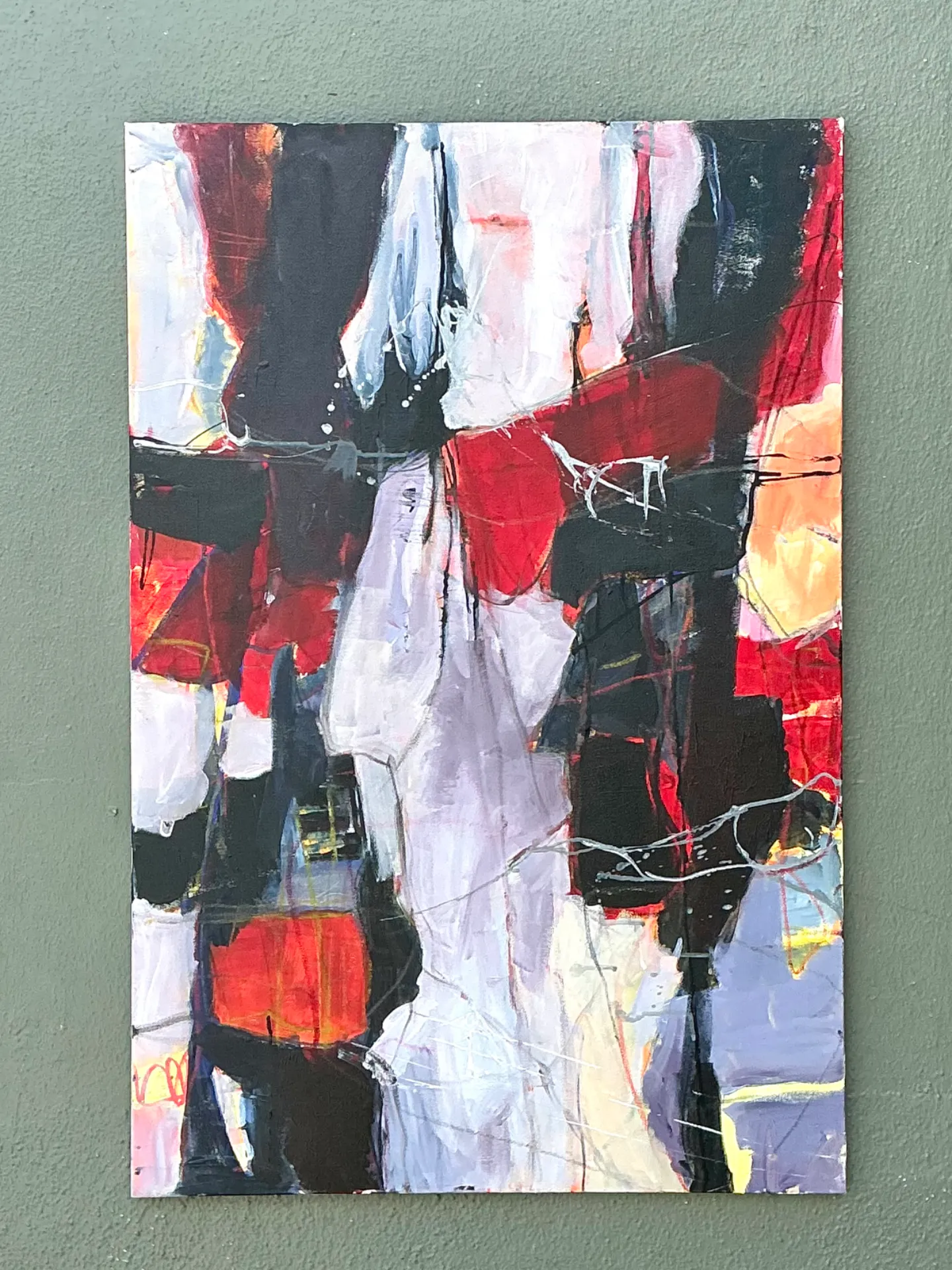 Vintage Abstract Expressionist Oil Painting on Canvas — additional photo 8