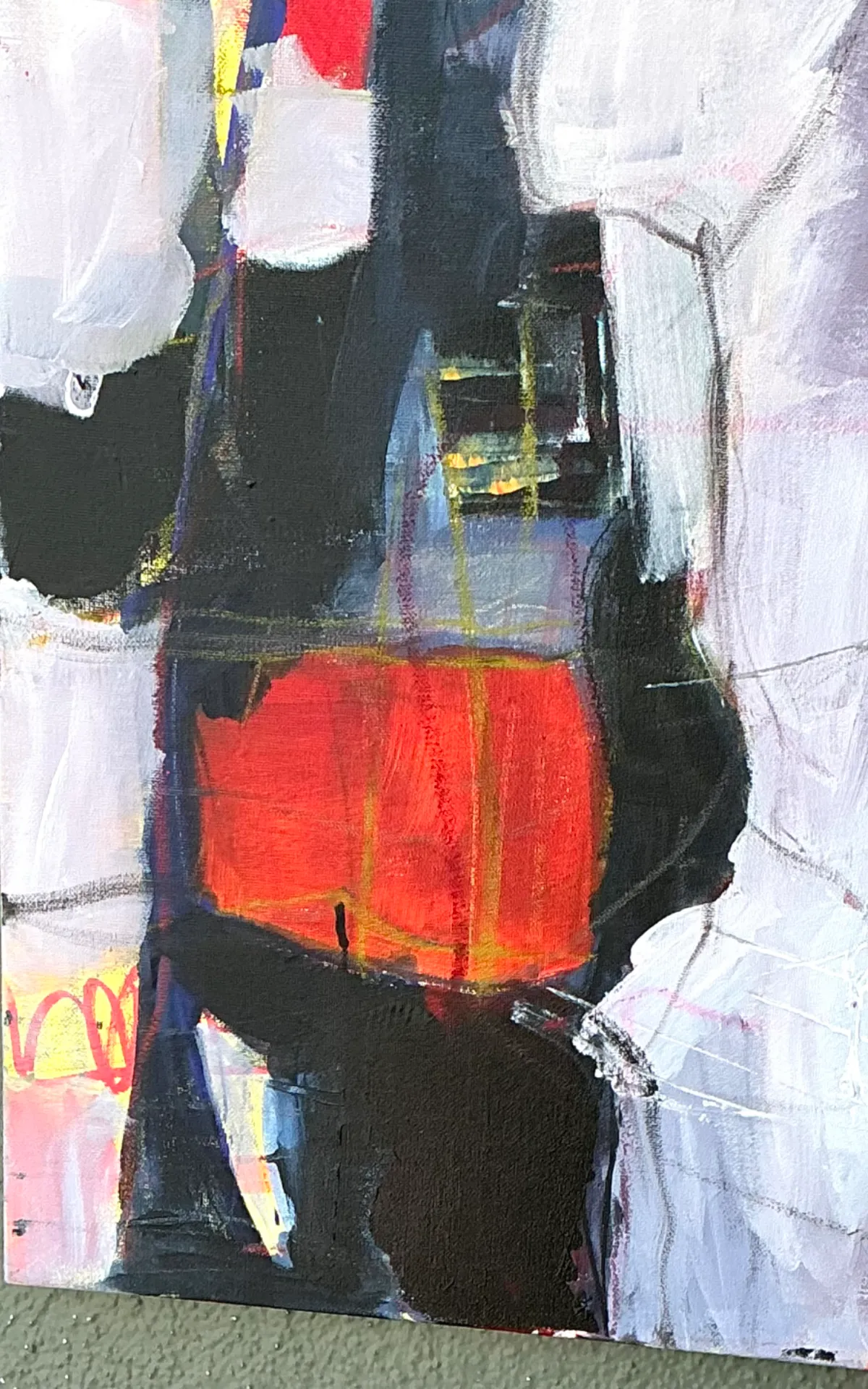 Vintage Abstract Expressionist Oil Painting on Canvas — additional photo 3