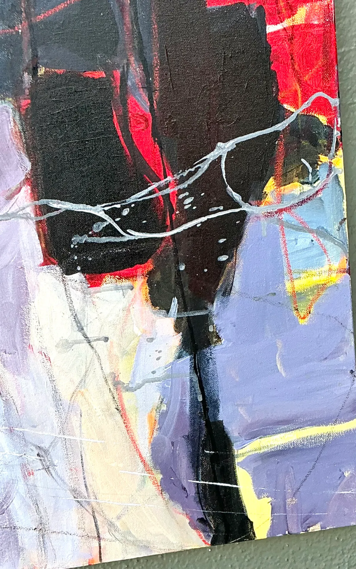 Vintage Abstract Expressionist Oil Painting on Canvas — additional photo 4