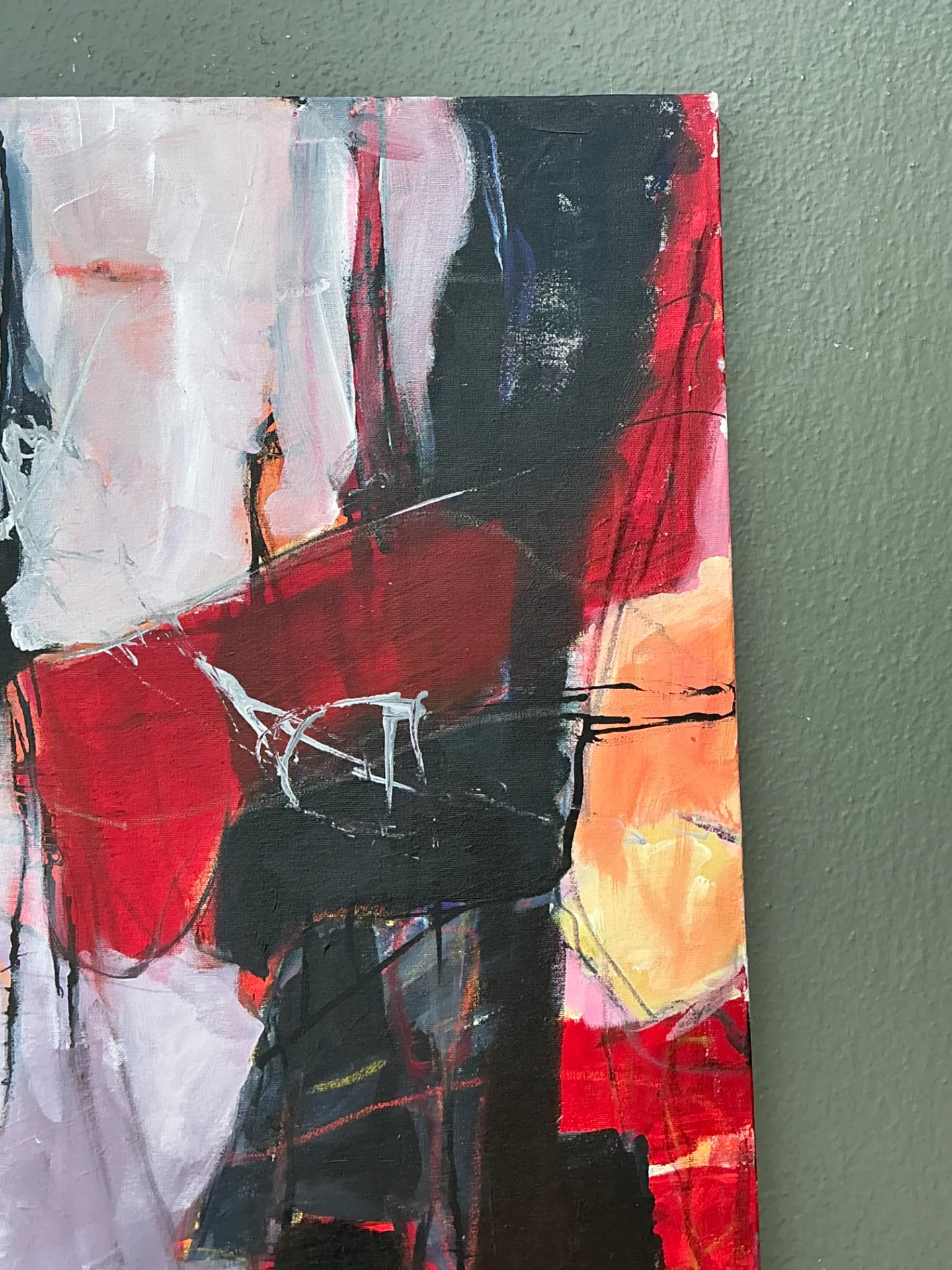 Vintage Abstract Expressionist Oil Painting on Canvas — additional photo 5