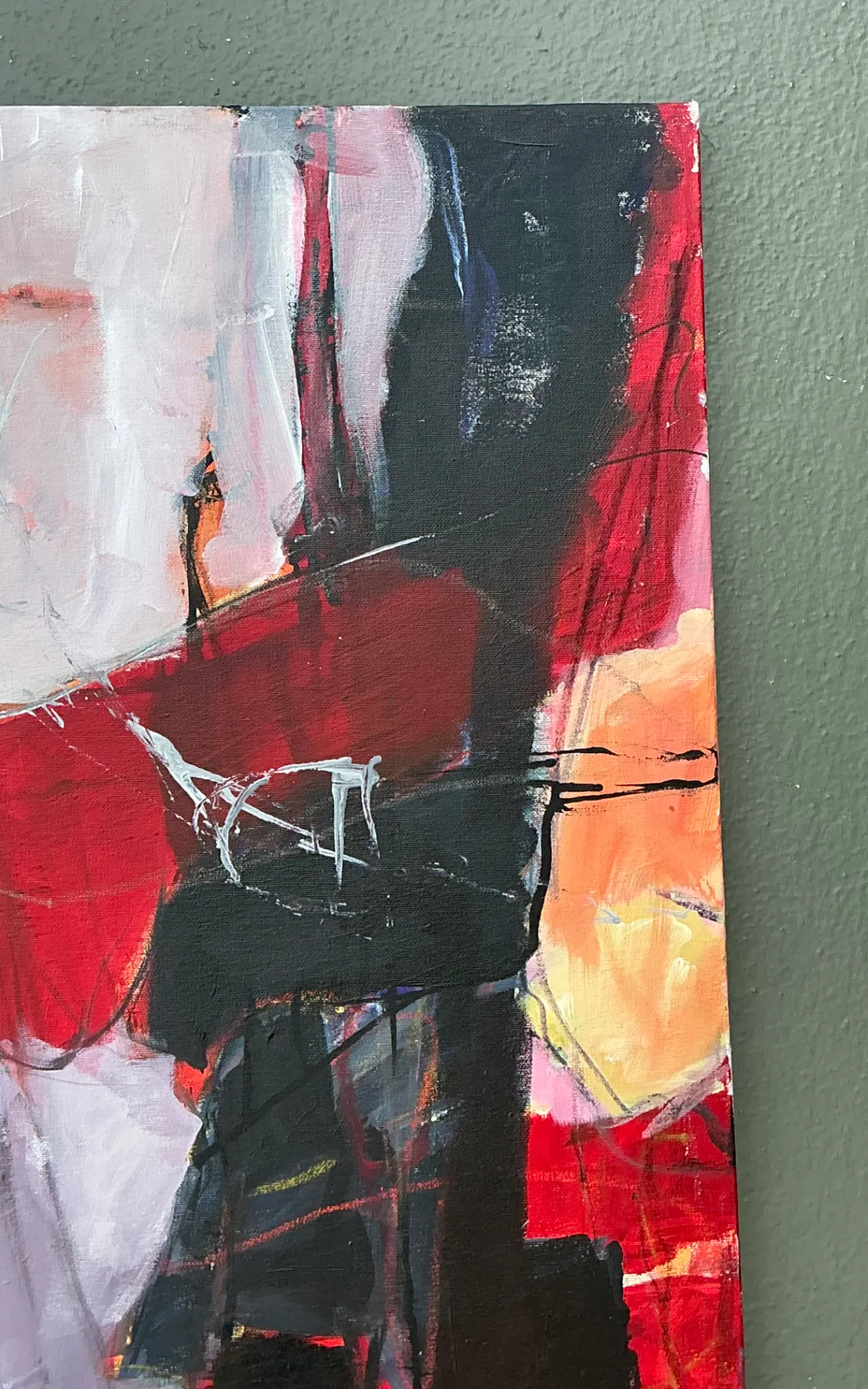 Vintage Abstract Expressionist Oil Painting on Canvas — additional photo 5