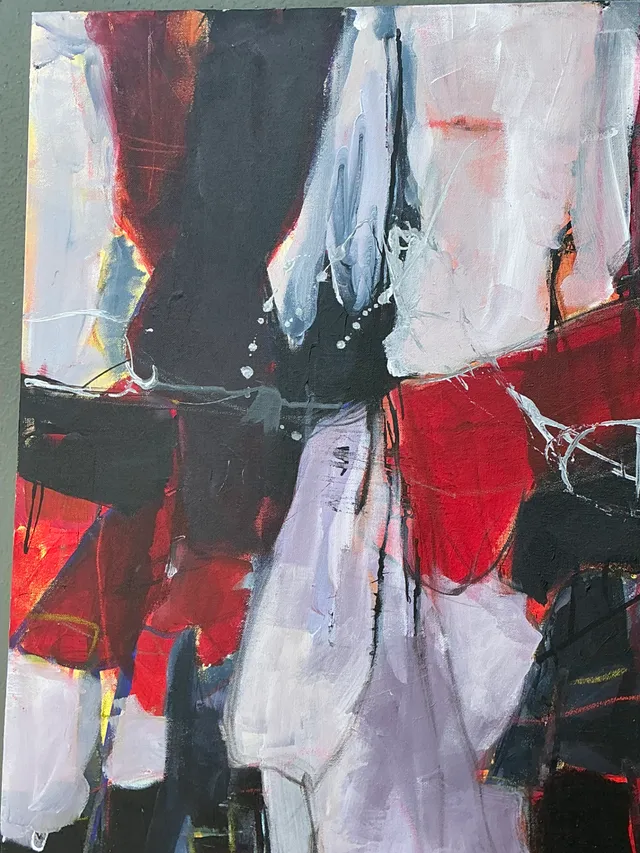 Vintage Abstract Expressionist Oil Painting on Canvas — additional photo 7
