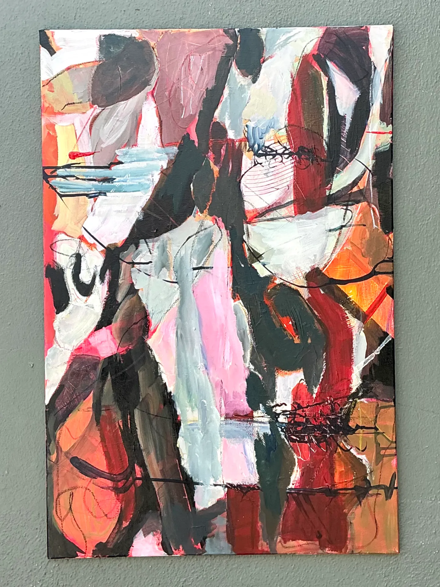 Vintage Abstract Expressionist Oil Painting on Canvas — additional photo 6