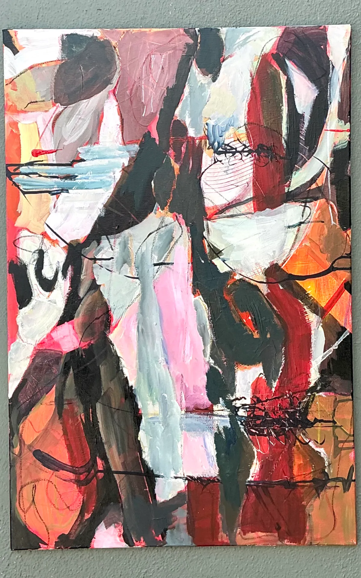 Vintage Abstract Expressionist Oil Painting on Canvas — additional photo 6