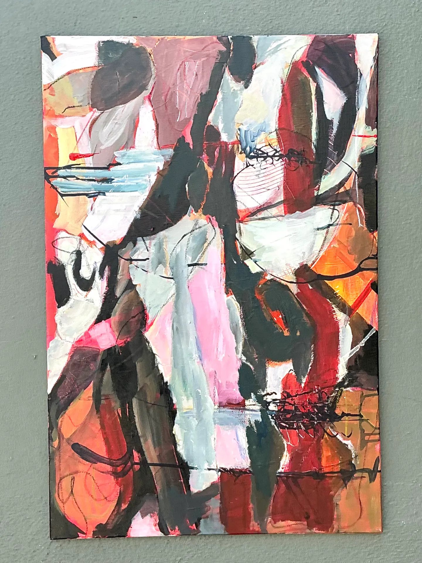 Vintage Abstract Expressionist Oil Painting on Canvas — additional photo 8