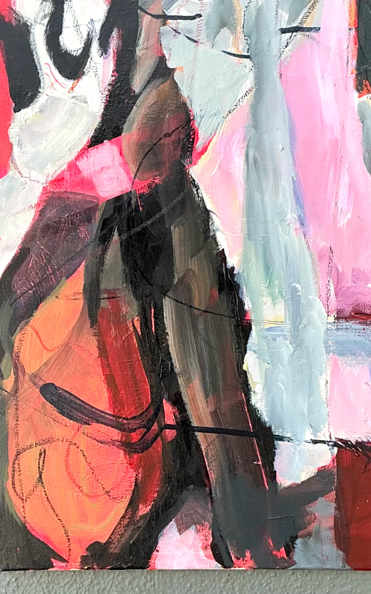 Vintage Abstract Expressionist Oil Painting on Canvas — additional photo 3