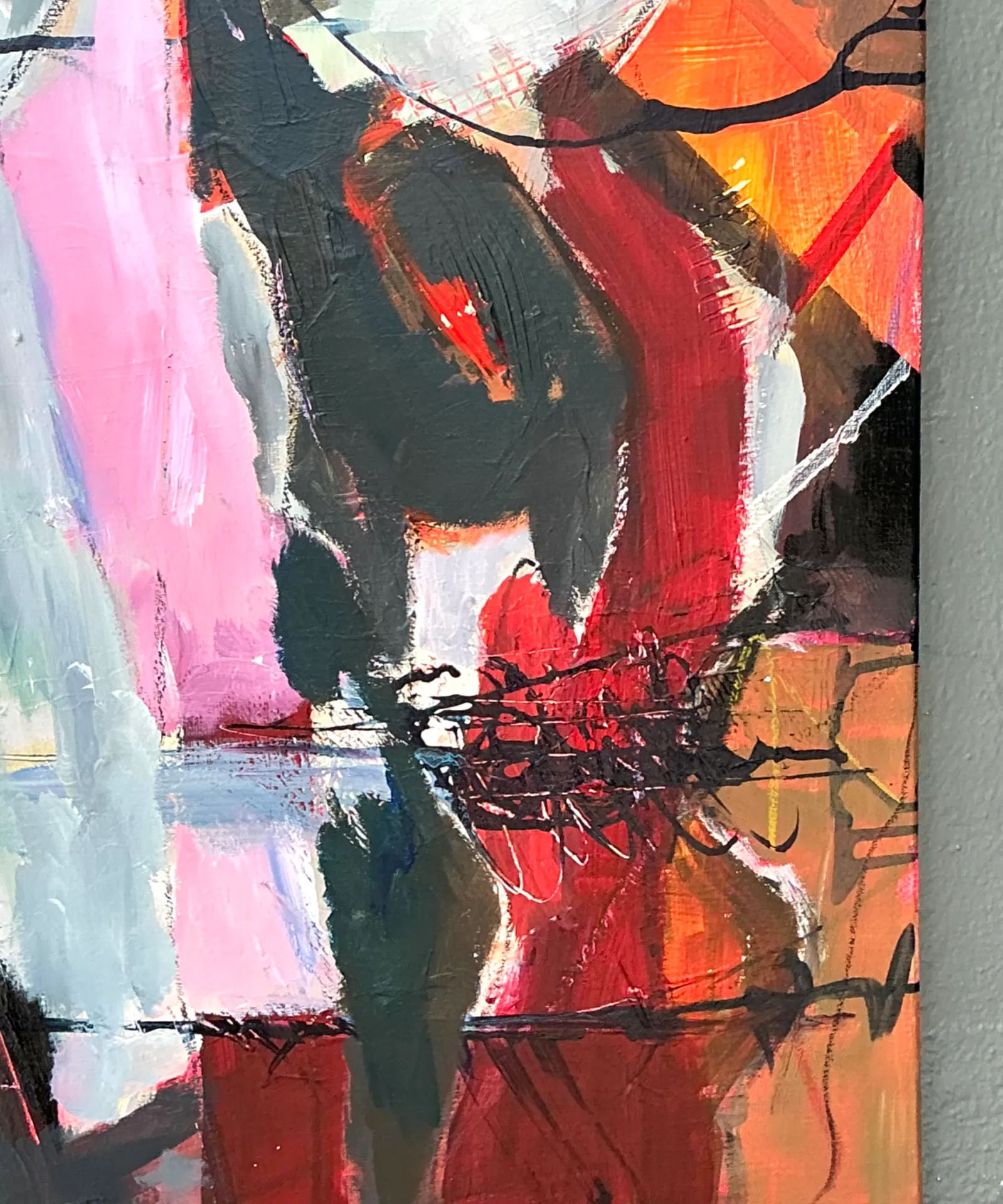 Vintage Abstract Expressionist Oil Painting on Canvas — additional photo 4