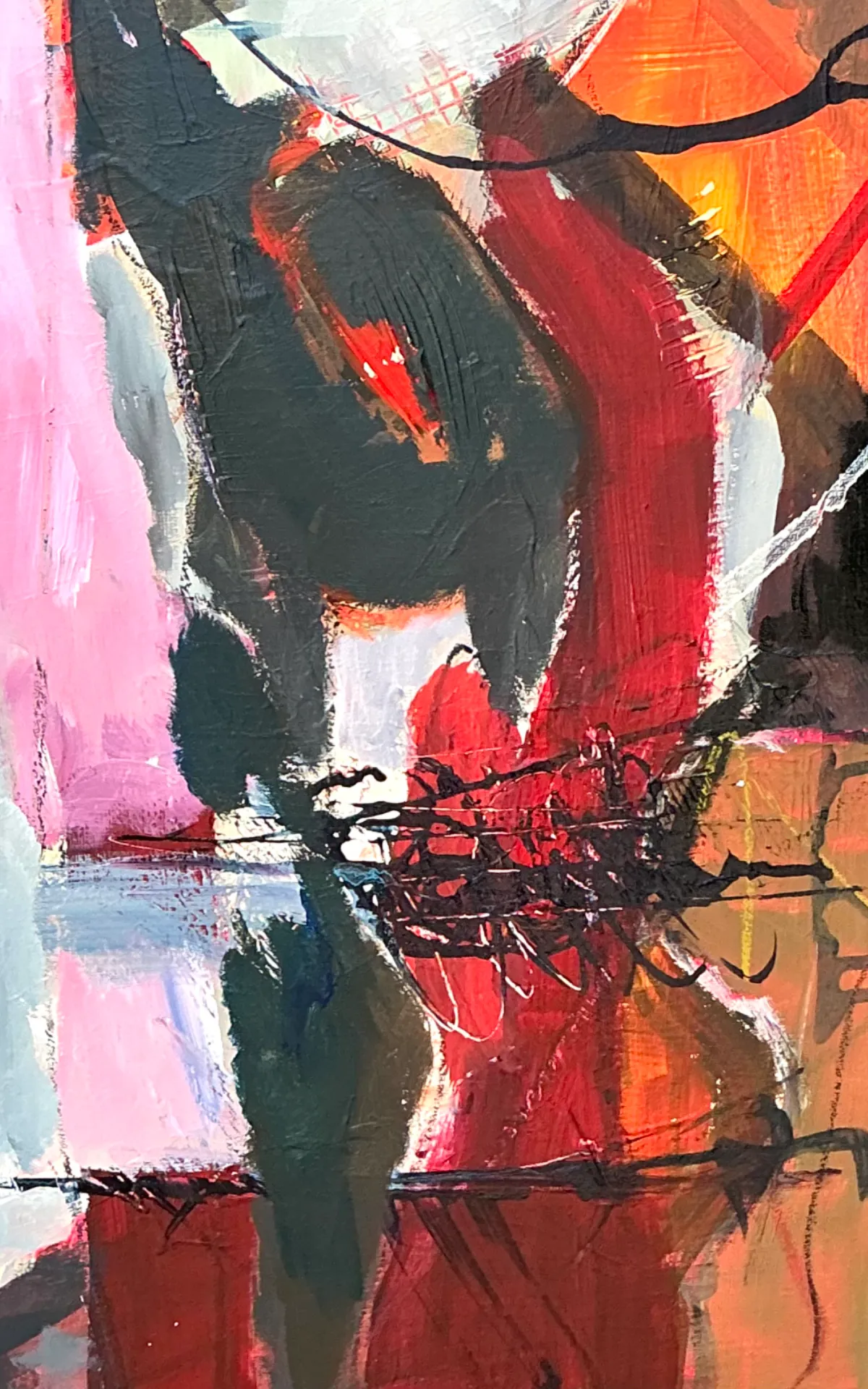 Vintage Abstract Expressionist Oil Painting on Canvas — additional photo 4