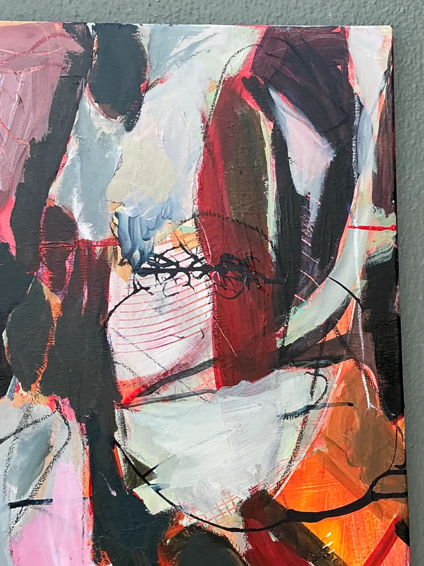 Vintage Abstract Expressionist Oil Painting on Canvas — additional photo 7