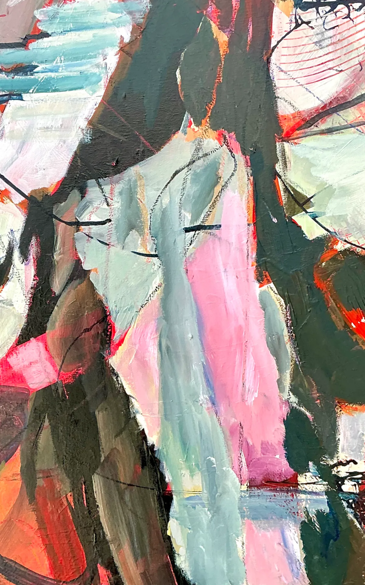 Vintage Abstract Expressionist Oil Painting on Canvas — additional photo 5