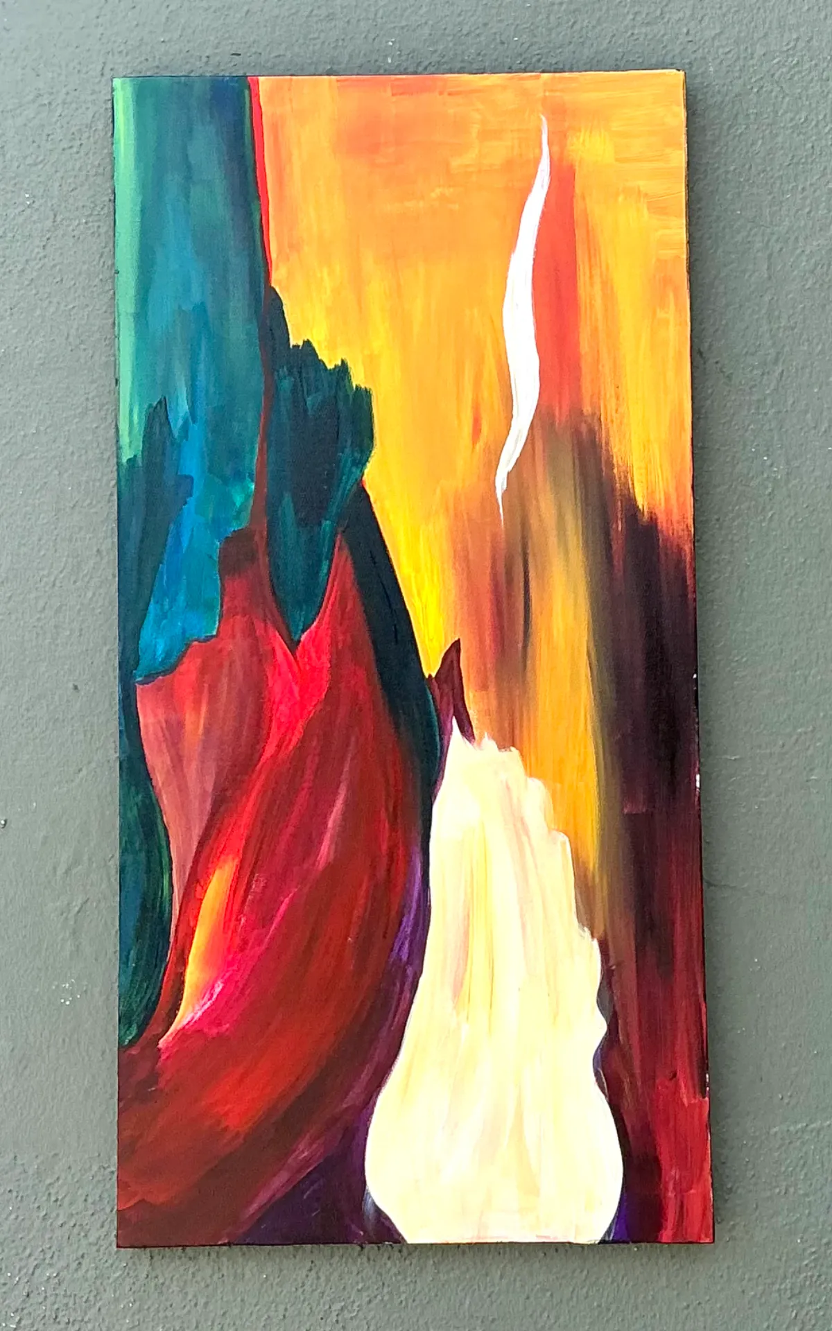 Vintage Abstract Expressionist Painting on Canvas — additional photo 2