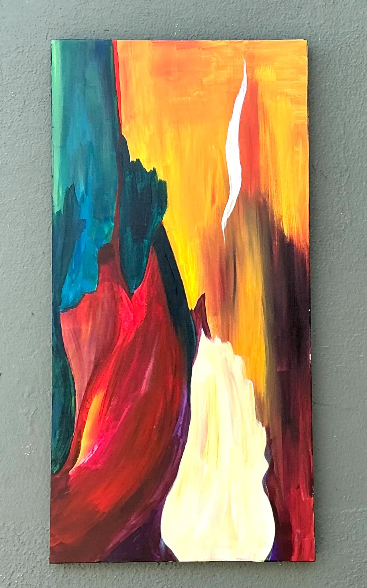 Vintage Abstract Expressionist Painting on Canvas — additional photo 8