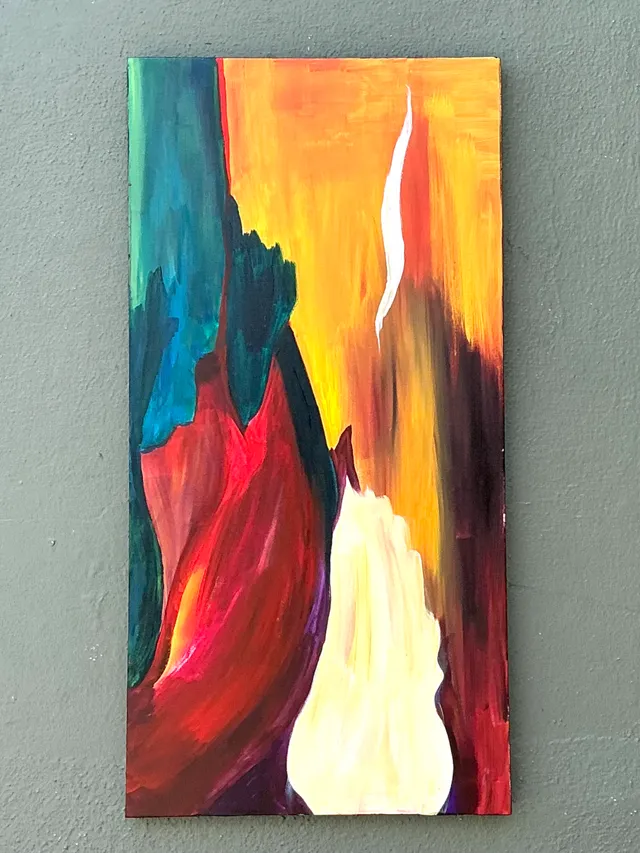 Vintage Abstract Expressionist Painting on Canvas — additional photo 8
