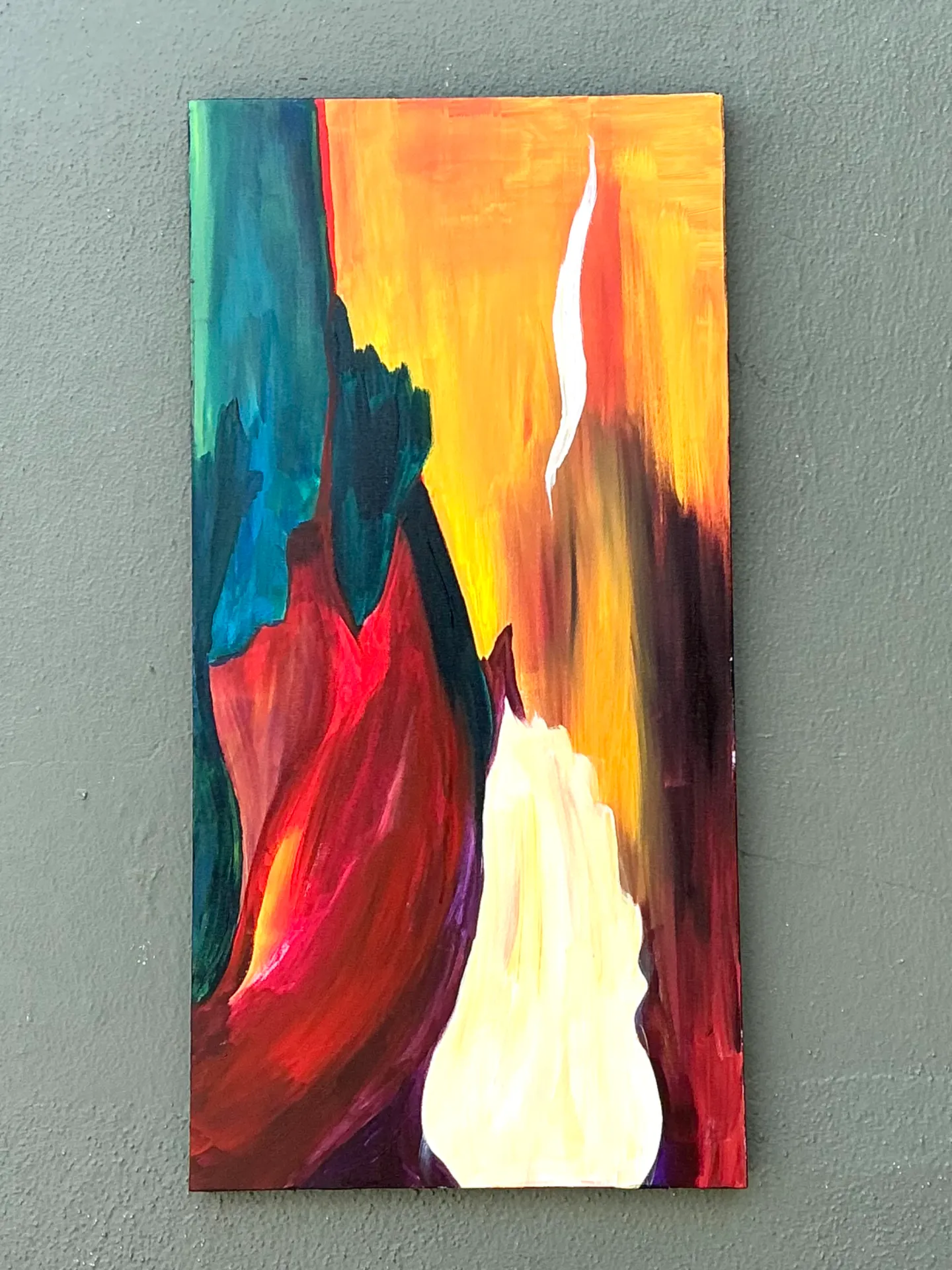 Vintage Abstract Expressionist Painting on Canvas — additional photo 1