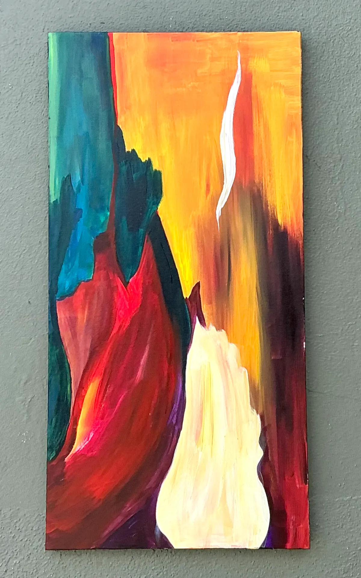 Vintage Abstract Expressionist Painting on Canvas — additional photo 3