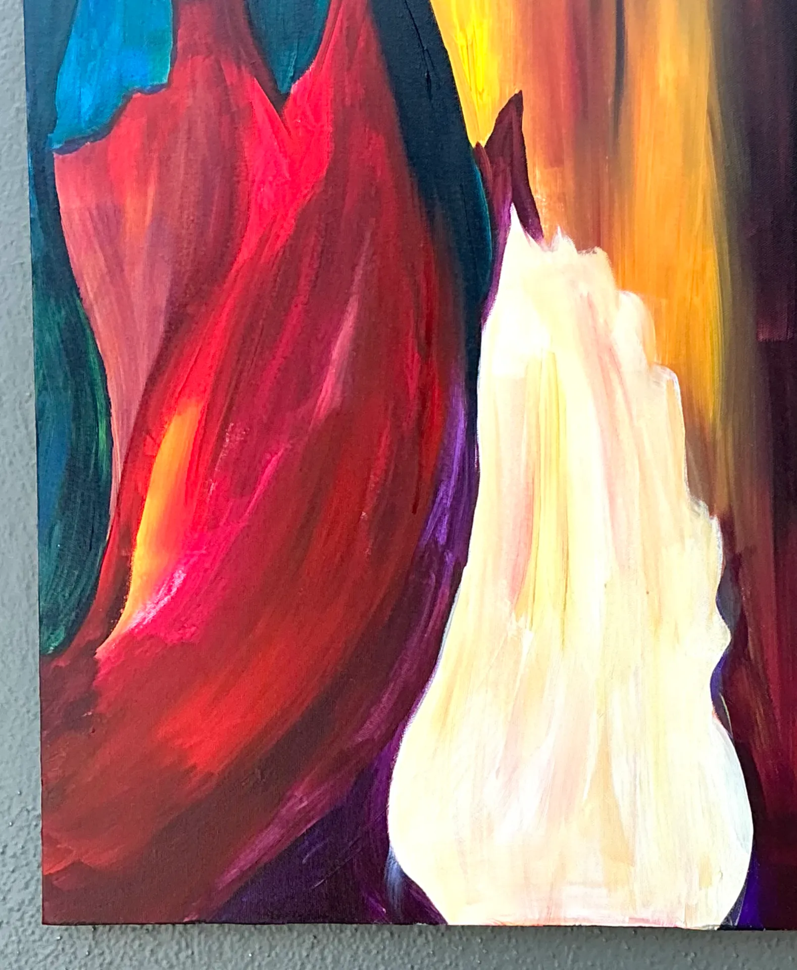 Vintage Abstract Expressionist Painting on Canvas — additional photo 5
