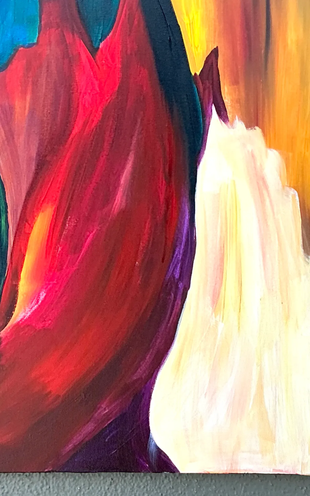 Vintage Abstract Expressionist Painting on Canvas — additional photo 5