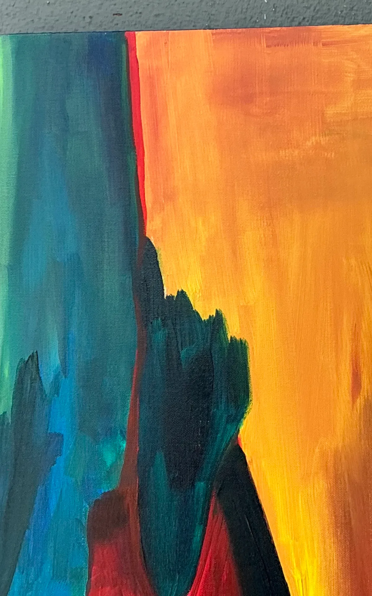 Vintage Abstract Expressionist Painting on Canvas — additional photo 6
