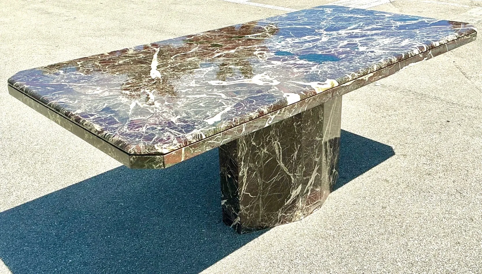 Vintage 1970s Rosato Lavanto Stone Top Dining Table — additional photo 1