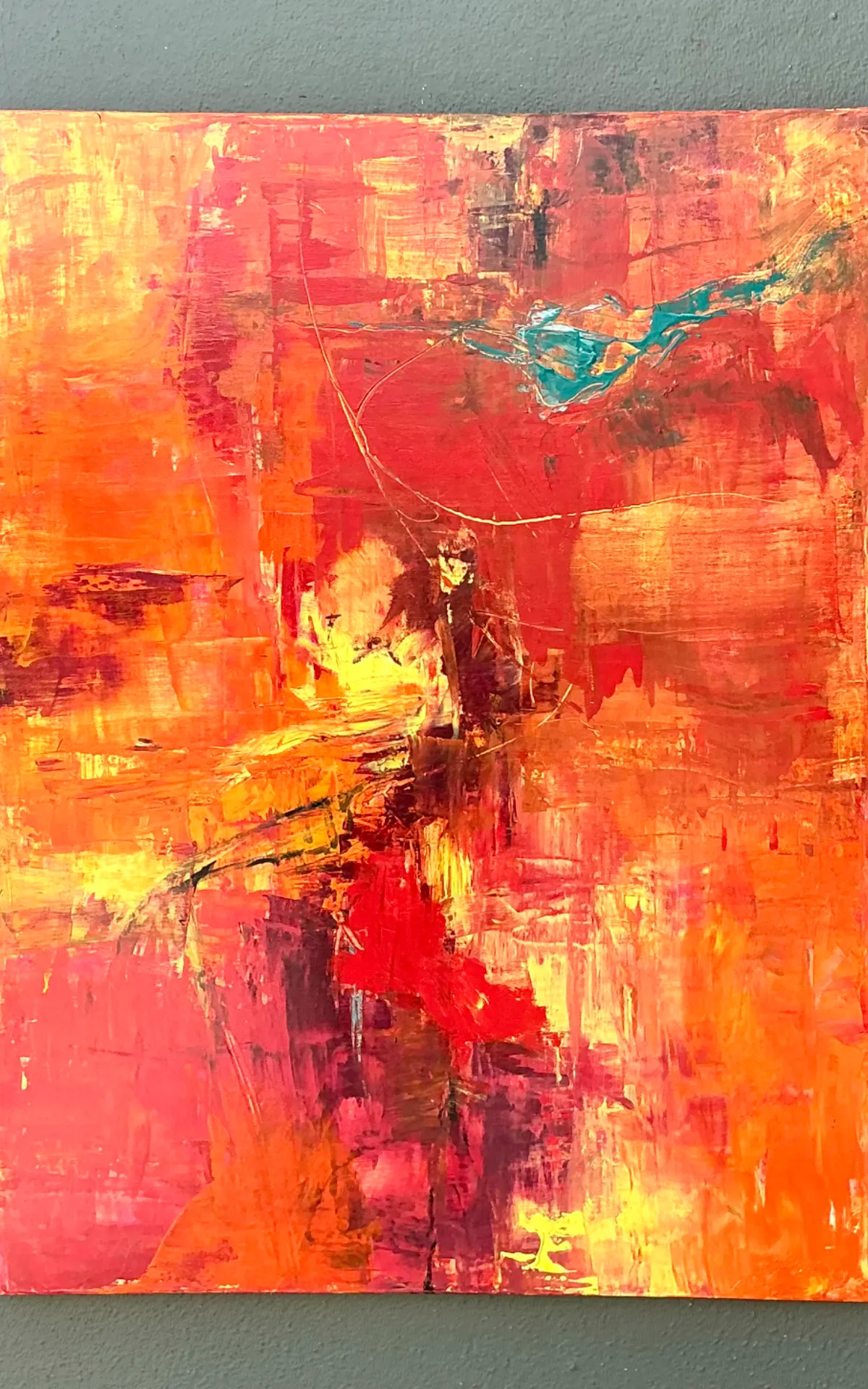 Vintage Abstract Expressionist Oil Painting on Canvas — additional photo 8