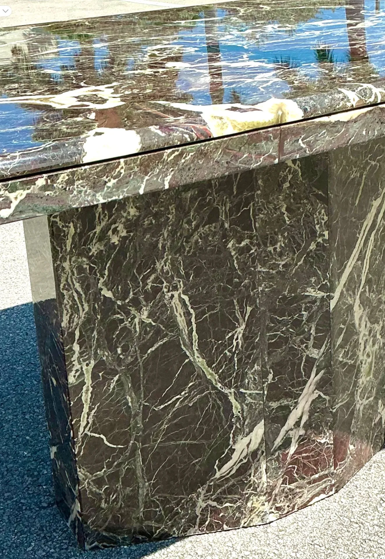 Vintage 1970s Rosato Lavanto Stone Top Dining Table — additional photo 3