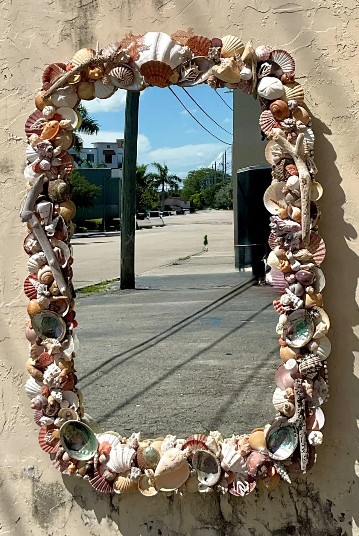 Vintage Shell Encrusted Wall Mirror — additional photo 7
