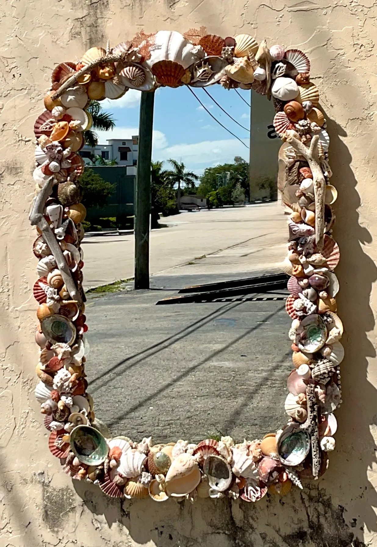 Vintage Shell Encrusted Wall Mirror — additional photo 6