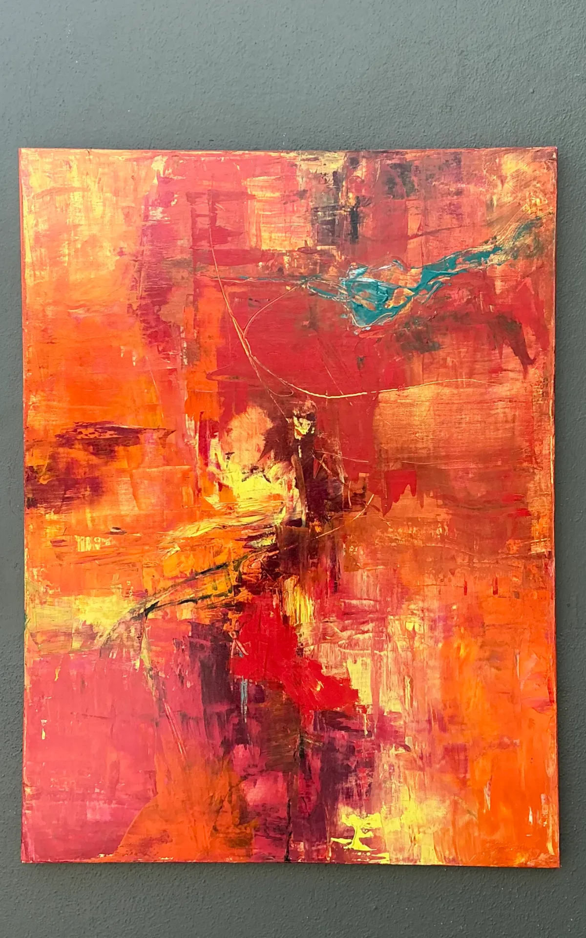 Vintage Abstract Expressionist Oil Painting on Canvas — additional photo 5