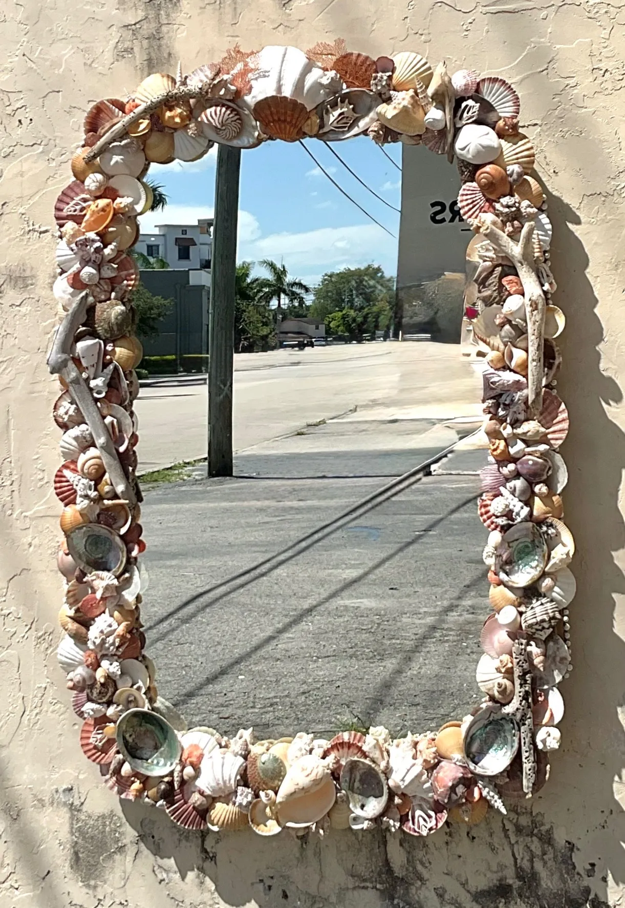 Vintage Shell Encrusted Wall Mirror — additional photo 5